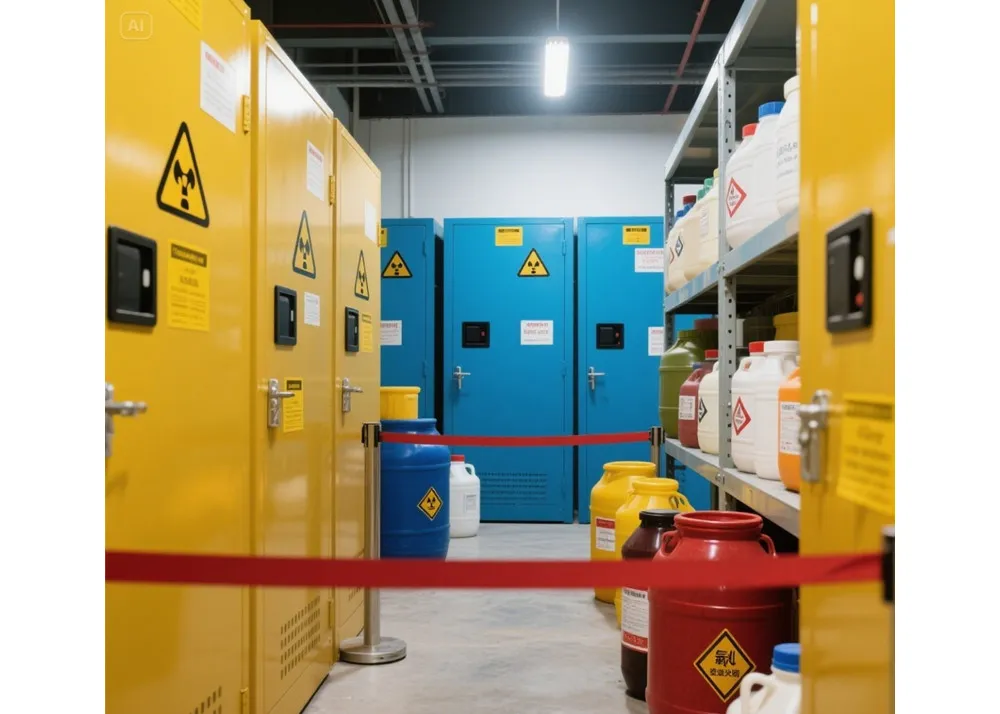 Химическа безопасност: Предотвратяване на опасности на вашето работно място чрез практики за безопасно съхранение